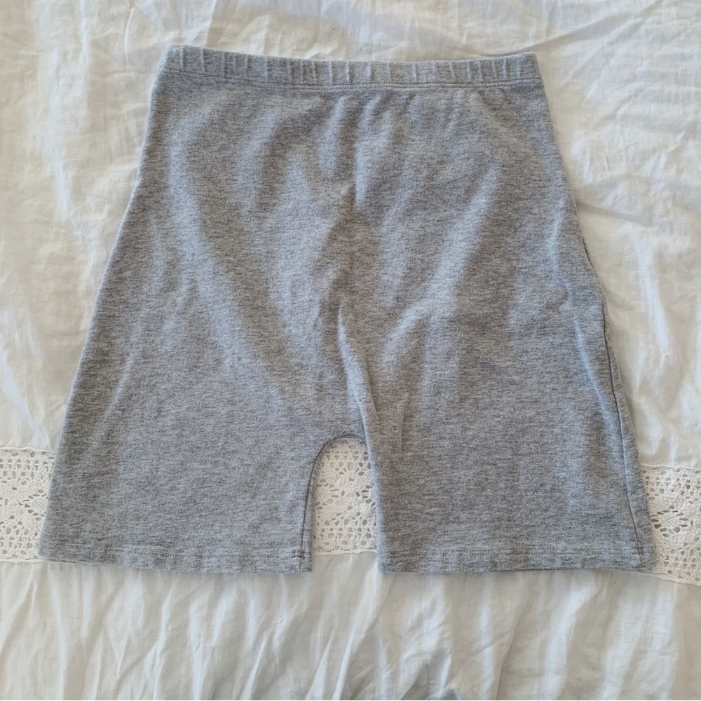 Brandy Melville High Wasted Gray Biker Shorts